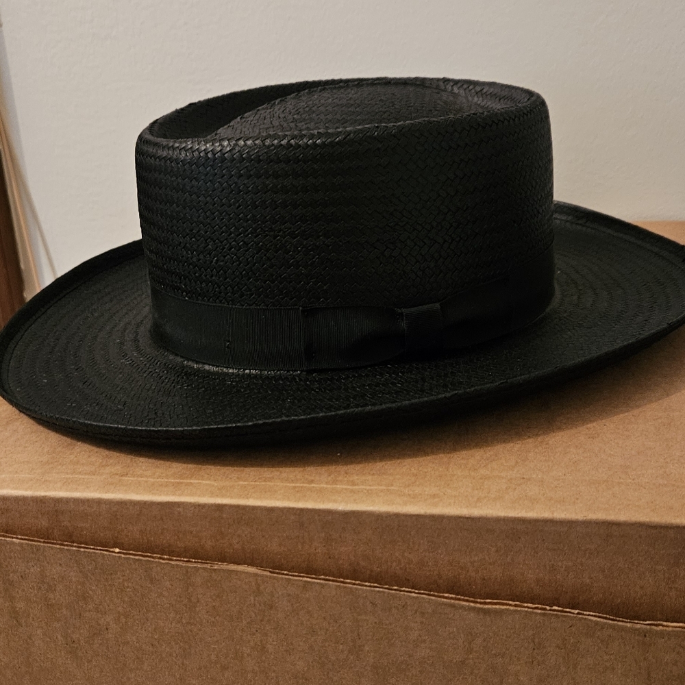 Black Gambler Straw hat